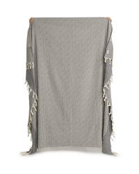 Ozoola diamond family beach blanket in deep blue
