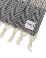 Ozoola diamond family beach blanket in deep blue